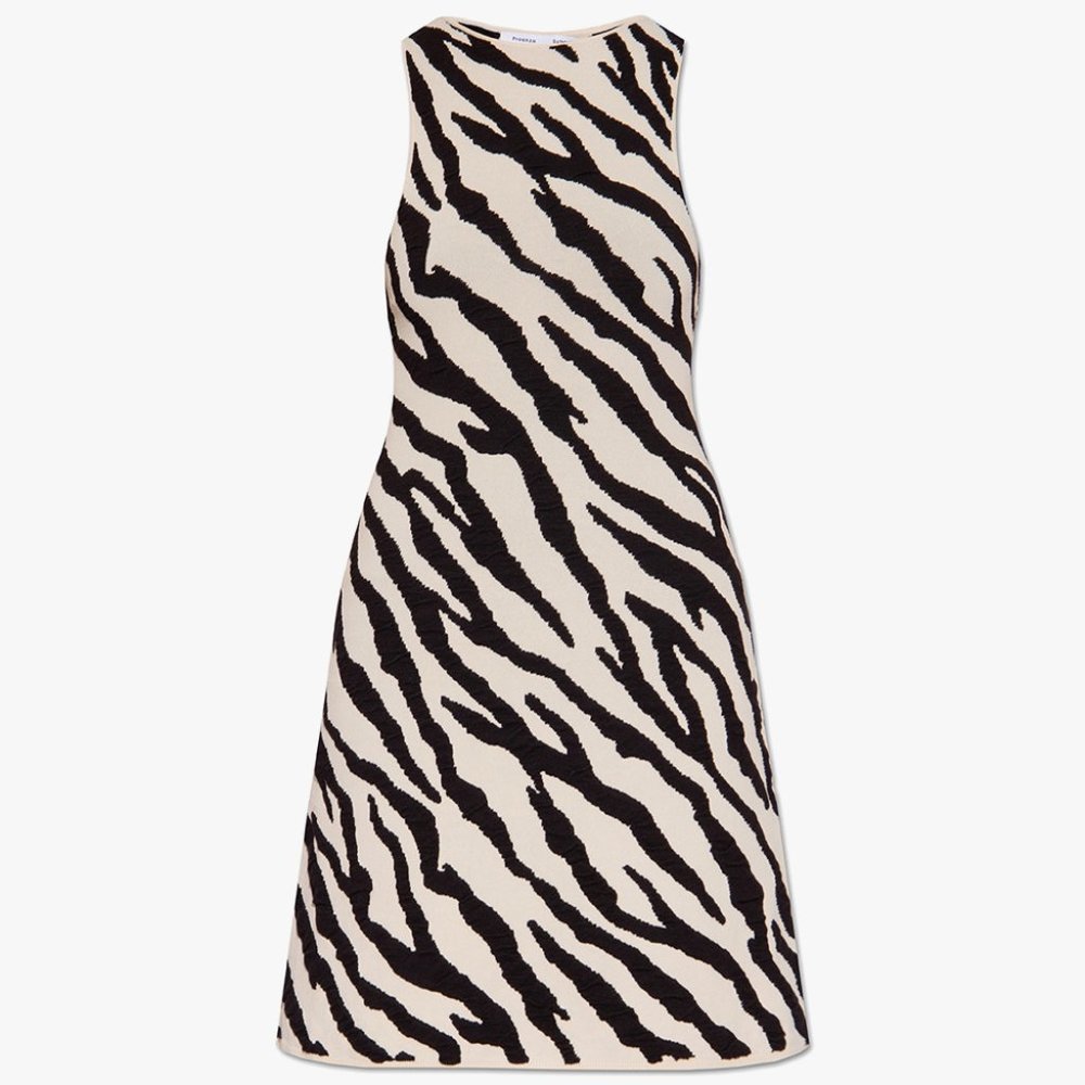 Proenza Schouler White Label Zebra Stripe Knit Dress